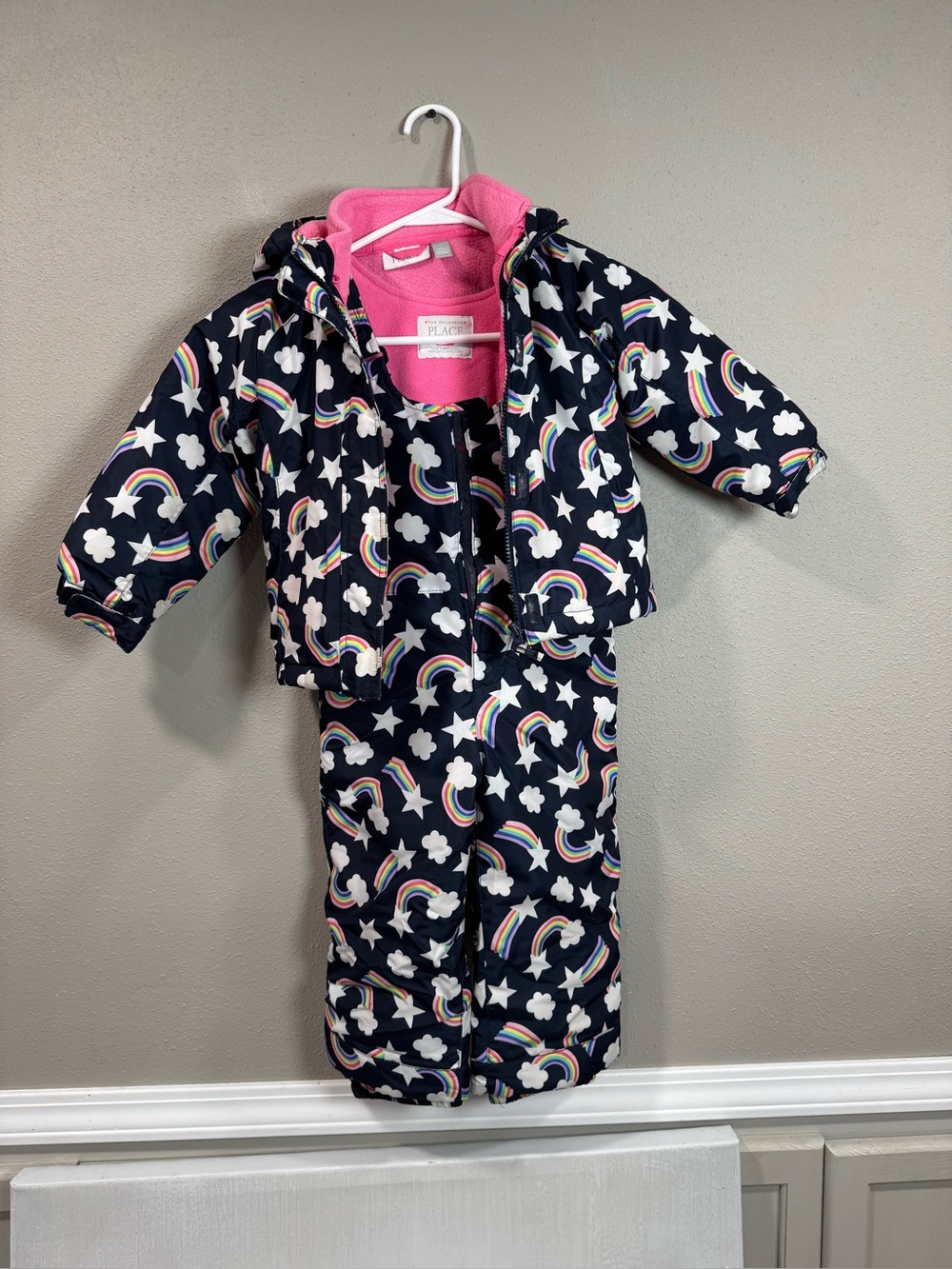 The Children’s Place Rainbow Snowsuit Set
